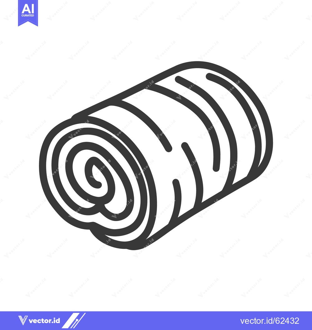 Premium Vector of An illustration depicting a rolled and cylindrical textured object wit