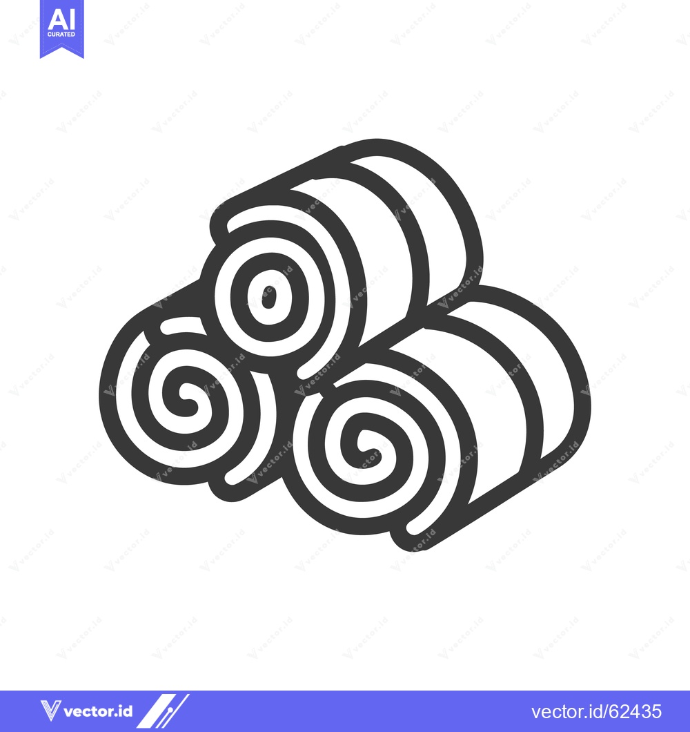 Premium Vector dari Illustration of a pile of cylindrical rolled up items