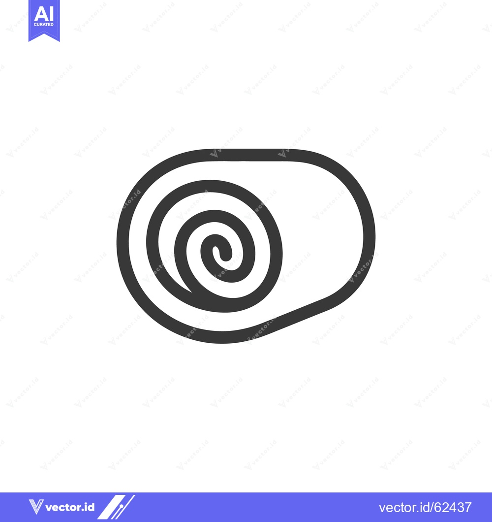 Premium Vector dari A stylized illustration of a coiled roll with an oblong shape