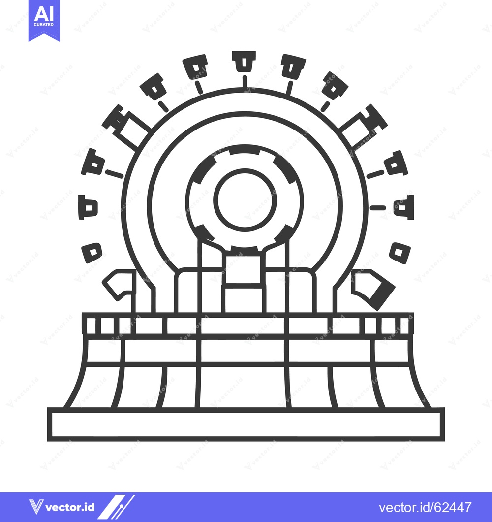 Premium Vector of An illustrative design depicts an industrial rotary electrical compone