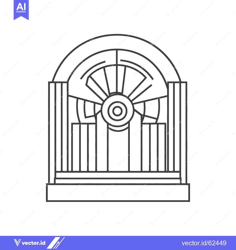 Premium Vector dari Illustration of a circular design within a rectangular window