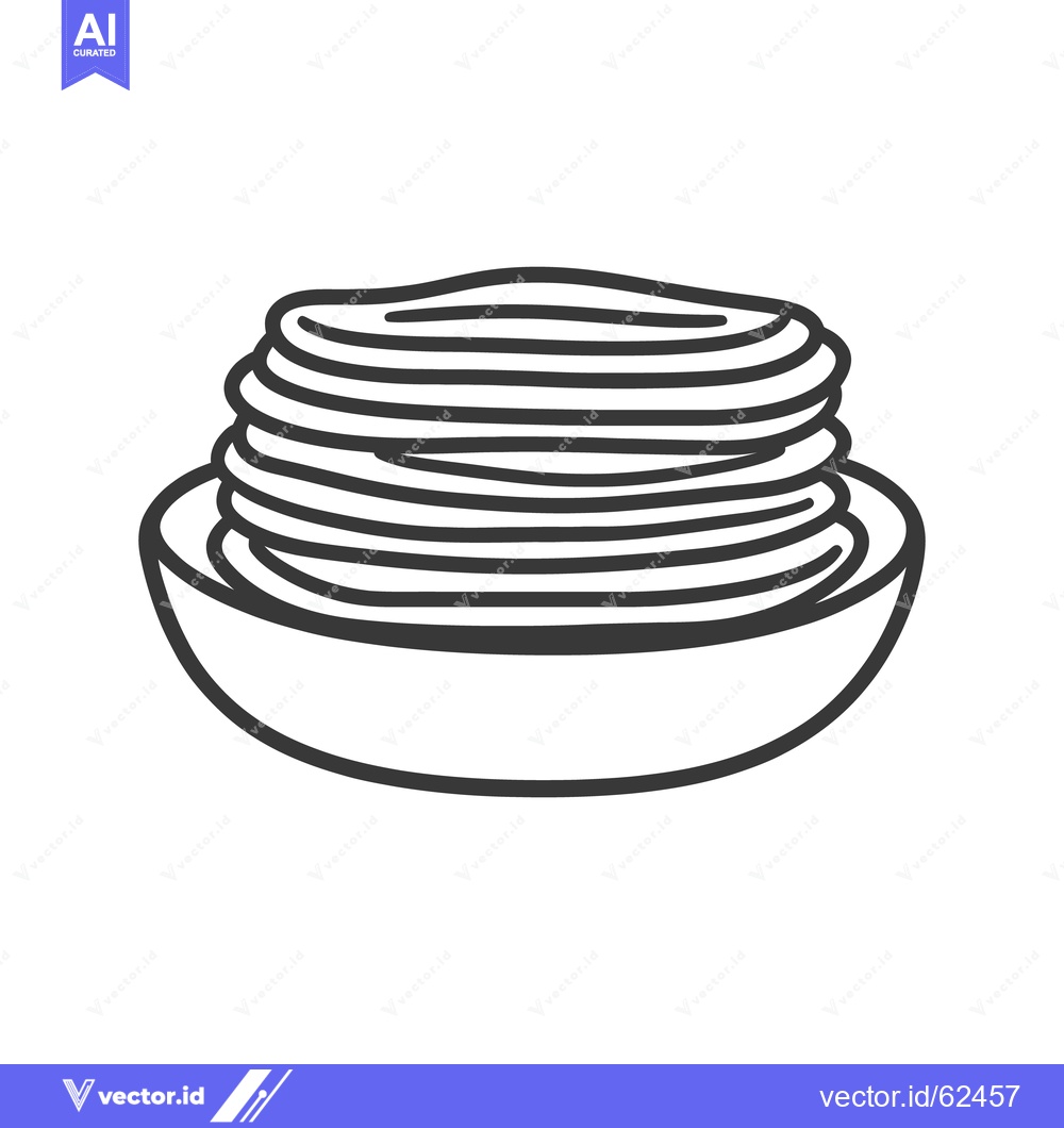 Premium Vector of Stacked pancakes served in a bowl ready for breakfast eating
