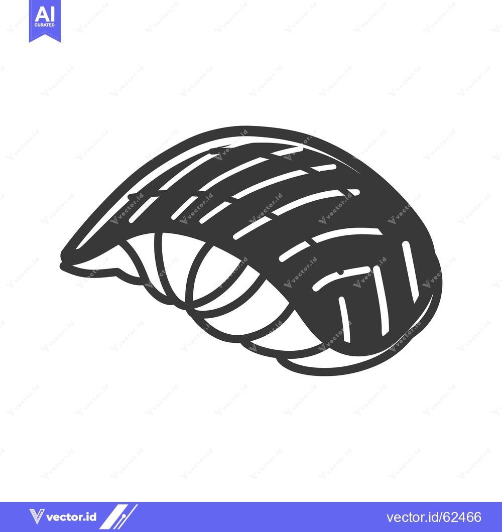 Premium Vector dari Simplified illustration depicting a piece of traditional japanese sush