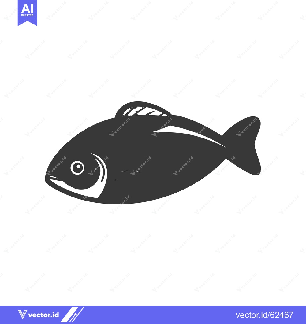 Premium Vector dari A simplified grayscale illustration of a fish isolated on white