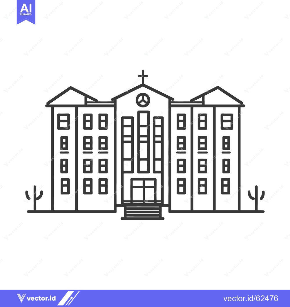 Premium Vector of A simple outlined illustration of a multi story building