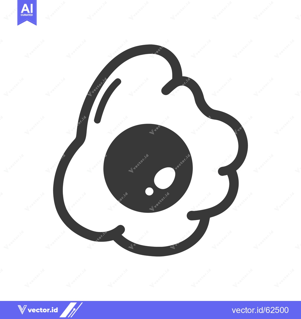 Premium Vector dari A simplistic black and white illustration depicting a fried egg