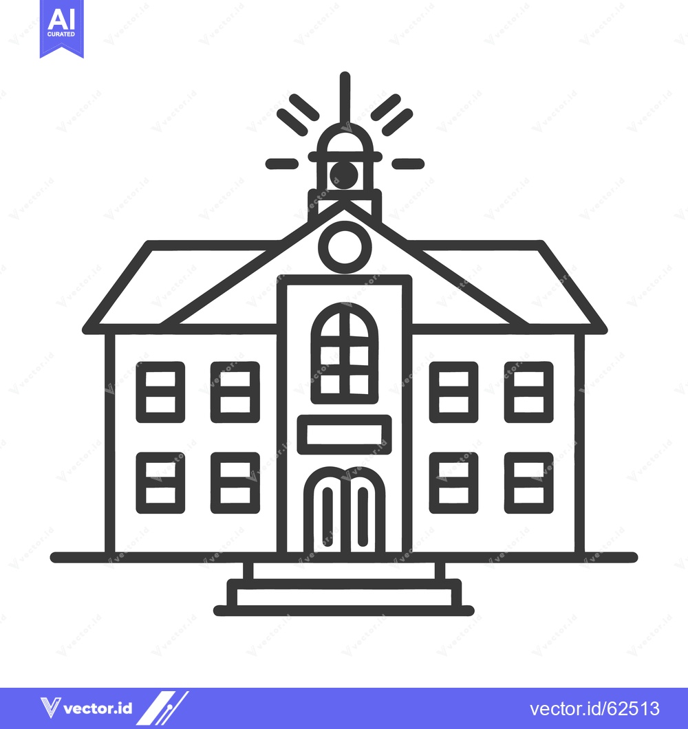 Premium Vector dari Simple Line Drawing Depicting a Traditional Building Structure
