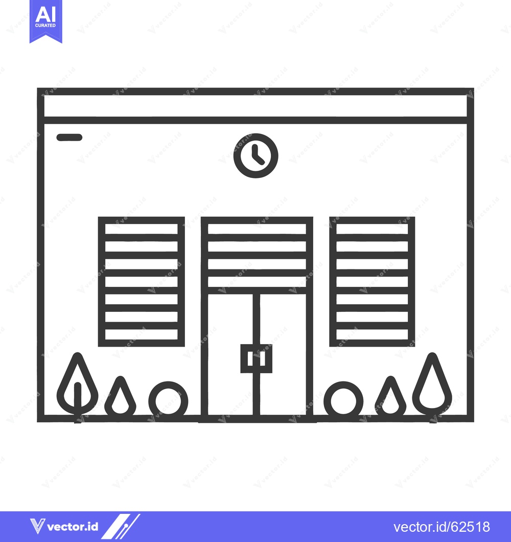Premium Vector dari Simple black and white illustration of a building exterior