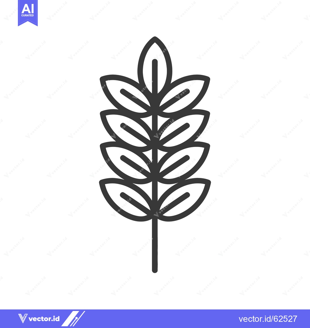 Premium Vector of A stylized illustration depicting a plant with several leaves