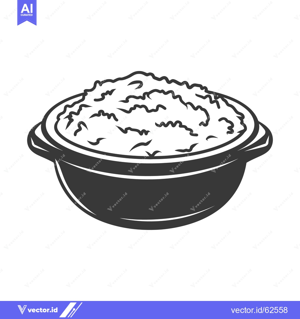 Premium Vector of A bowl filled with a textured food product is illustrated