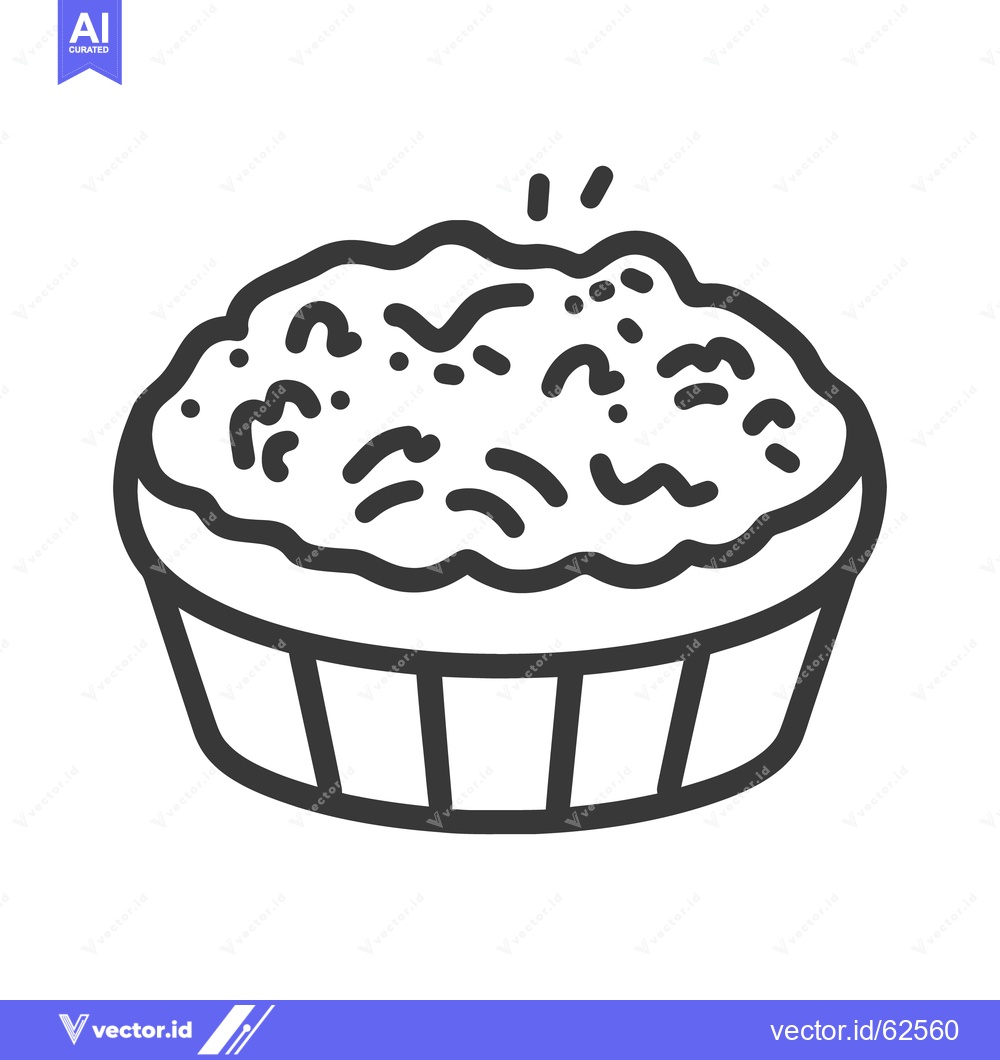 Premium Vector dari An illustration shows a bowl filled with cooked food serving