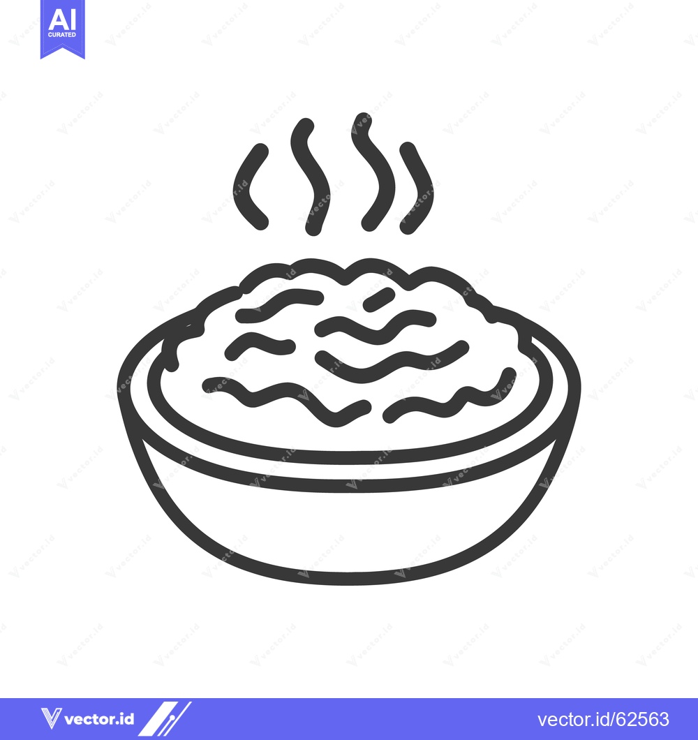 Premium Vector dari A steaming bowl containing a cooked and served food item