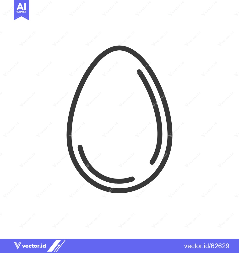 Premium Vector dari A Simple Outline Depicting the Shape of an Egg