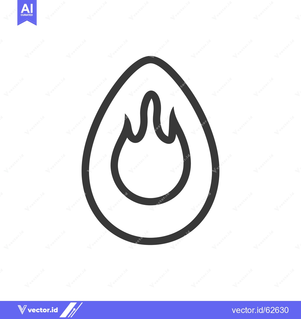 Premium Vector dari A simple line drawing depicting a stylized flame icon