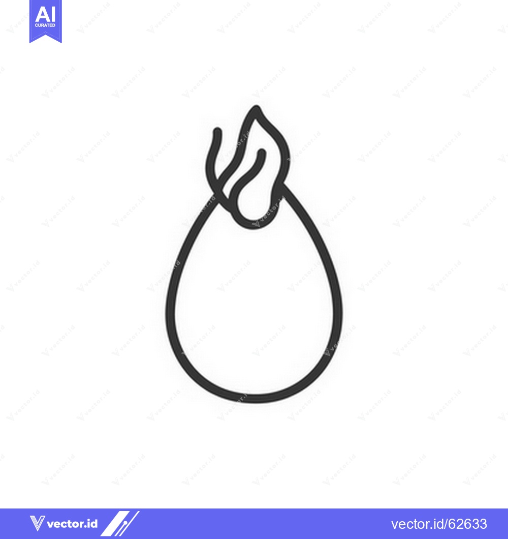 Premium Vector dari A simple minimal illustration depicting a flame and teardrop shape