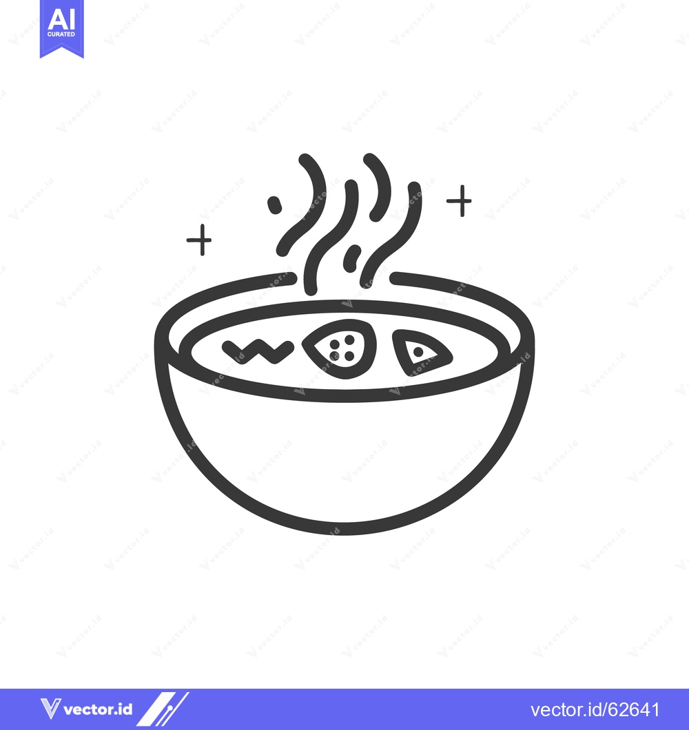 Premium Vector of A steaming bowl of soup with ingredients shown inside the dish