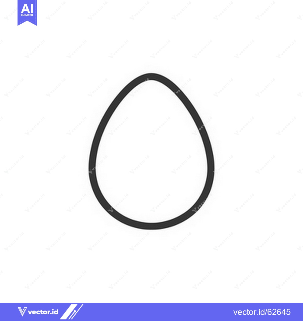 Premium Vector dari A black outline forms the shape of an egg on white