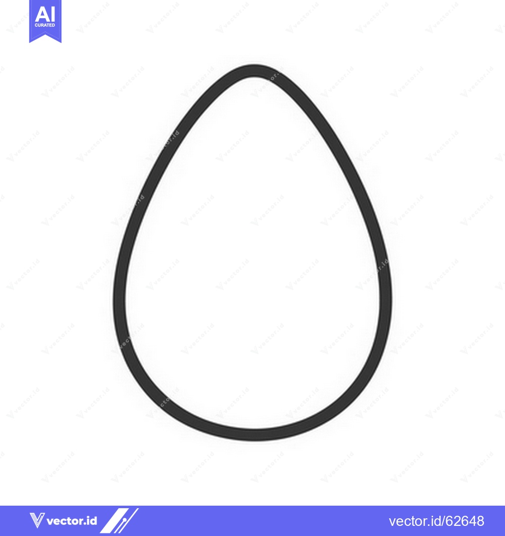 Premium Vector dari A simple illustration of a teardrop shaped outline on white background