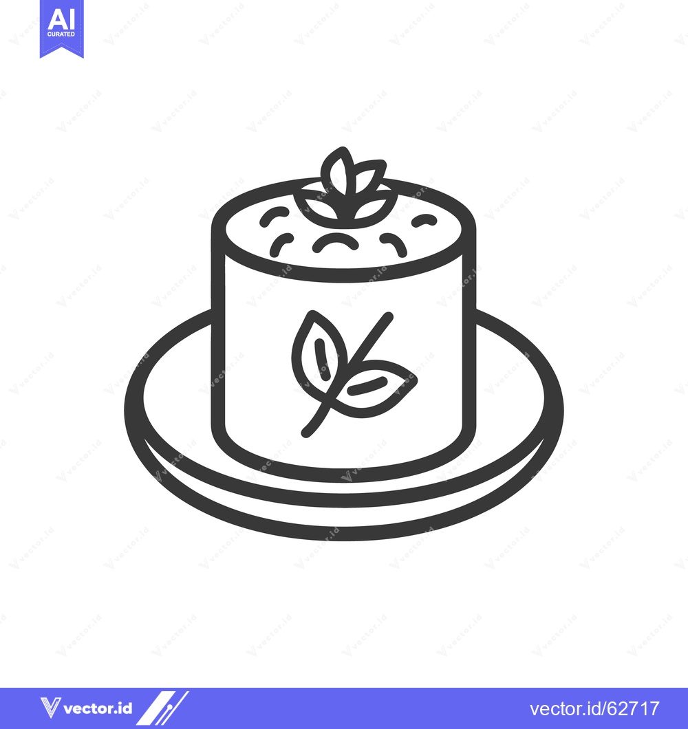 Premium Vector of A simple illustration of a decorated round food item