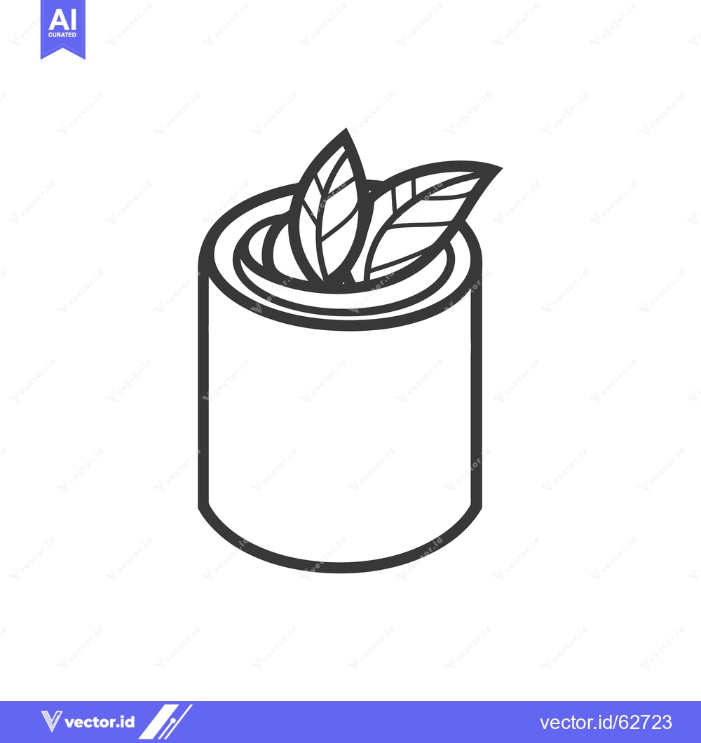 Premium Vector of A stylized black and white potted plant with two leaves
