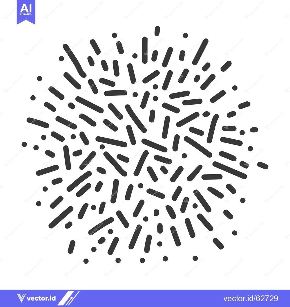 Premium Vector dari A circular collection of small shapes with various lengths