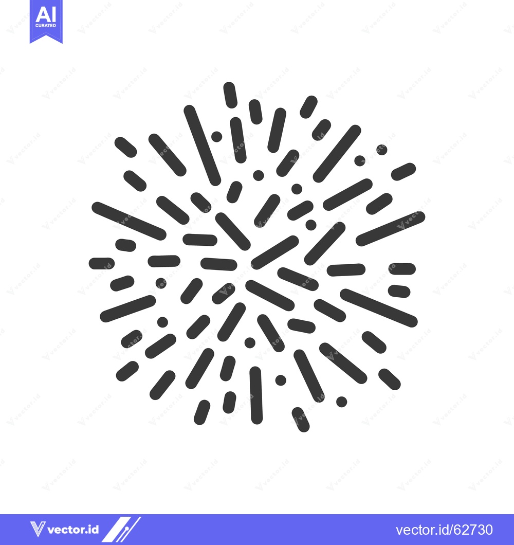 Premium Vector of A stylized and radial arrangement of short linear graphic elements