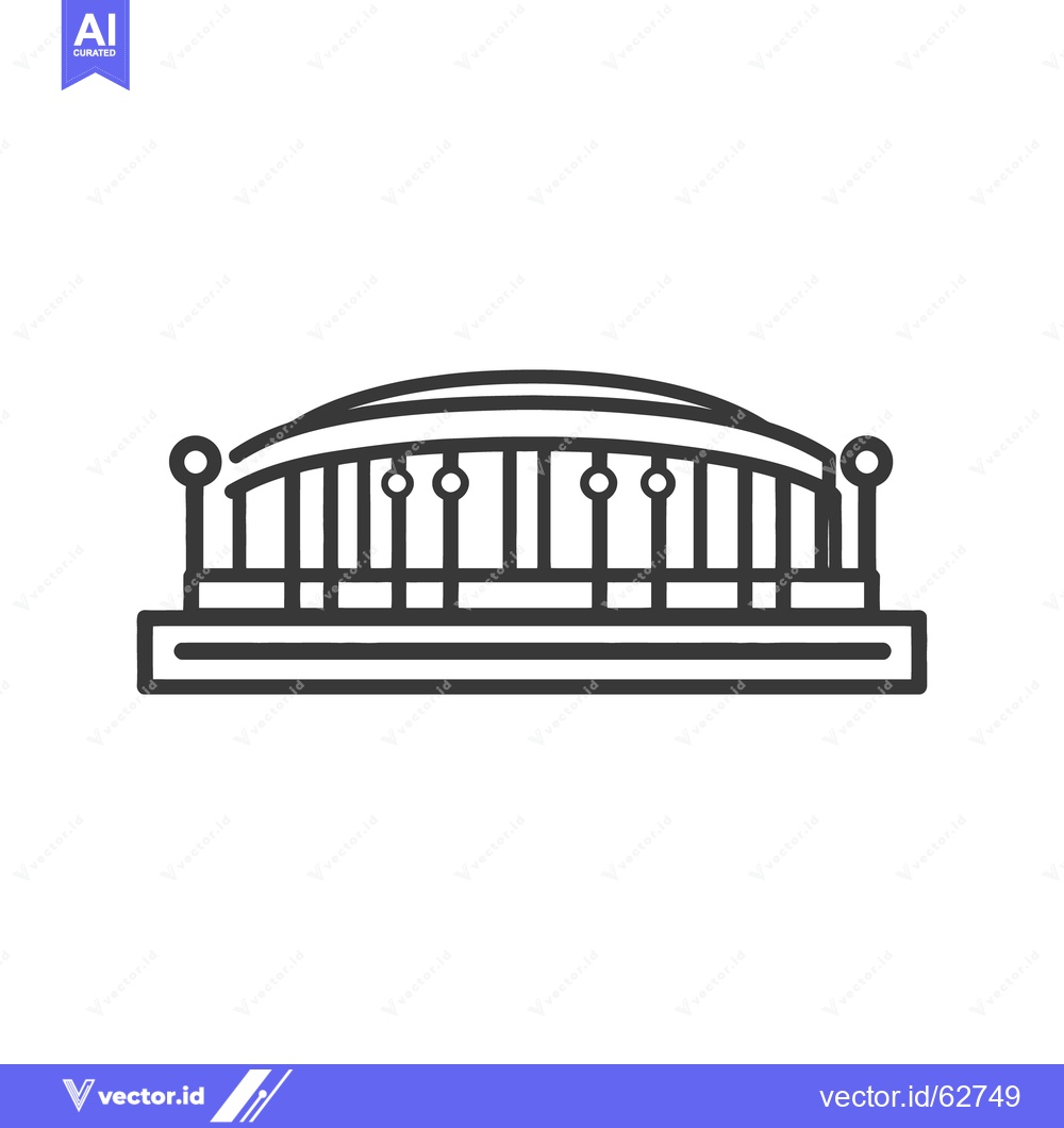 Premium Vector dari A simple illustration of a bridge design structure outline
