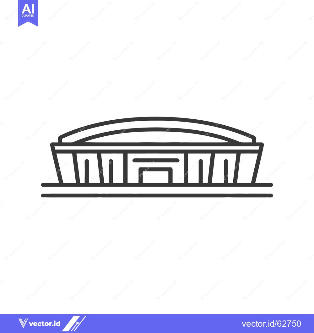 Premium Vector of Simple black and white line drawing of a large building