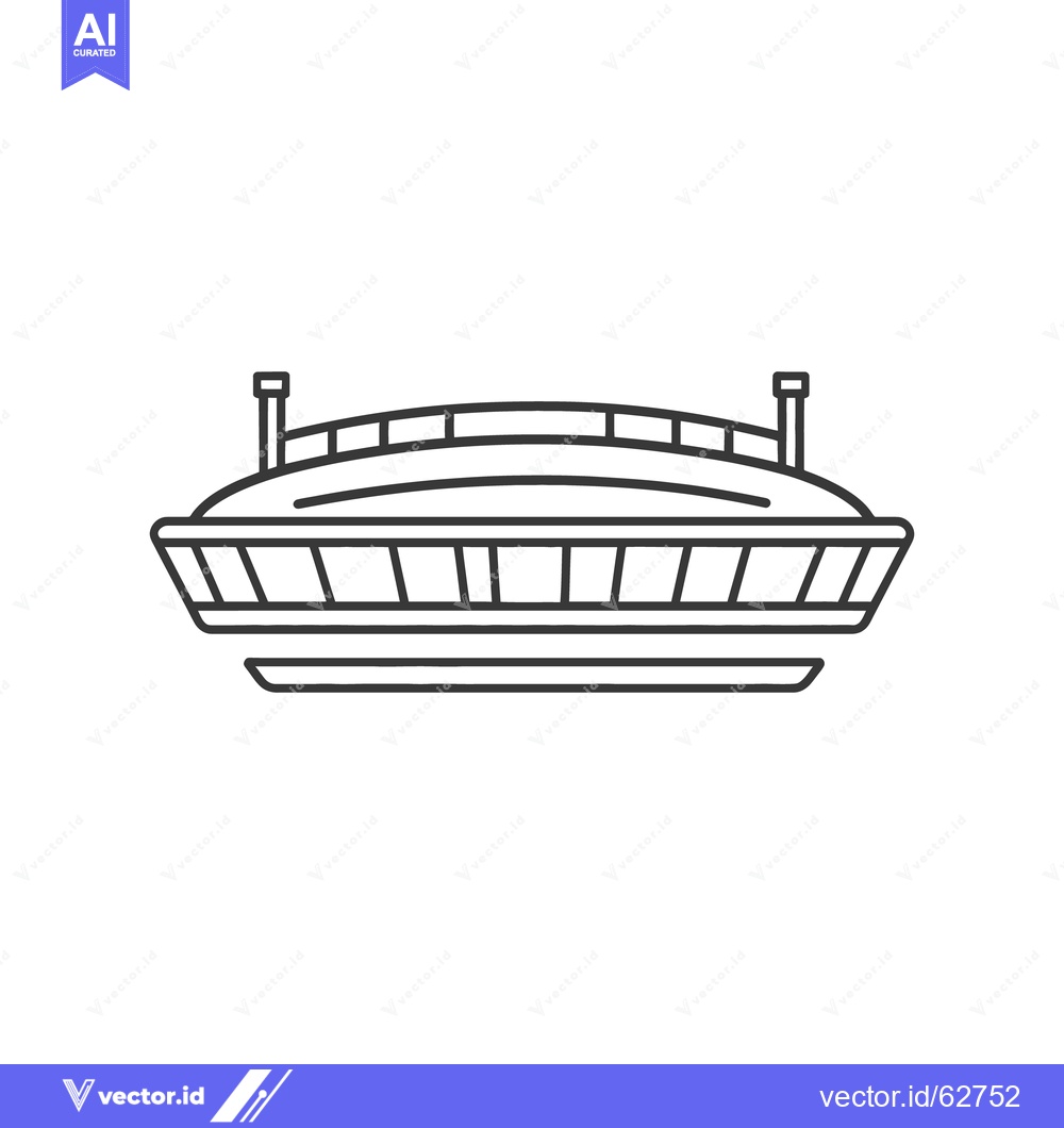 Premium Vector of A simple black and white outline drawing of a boat structure