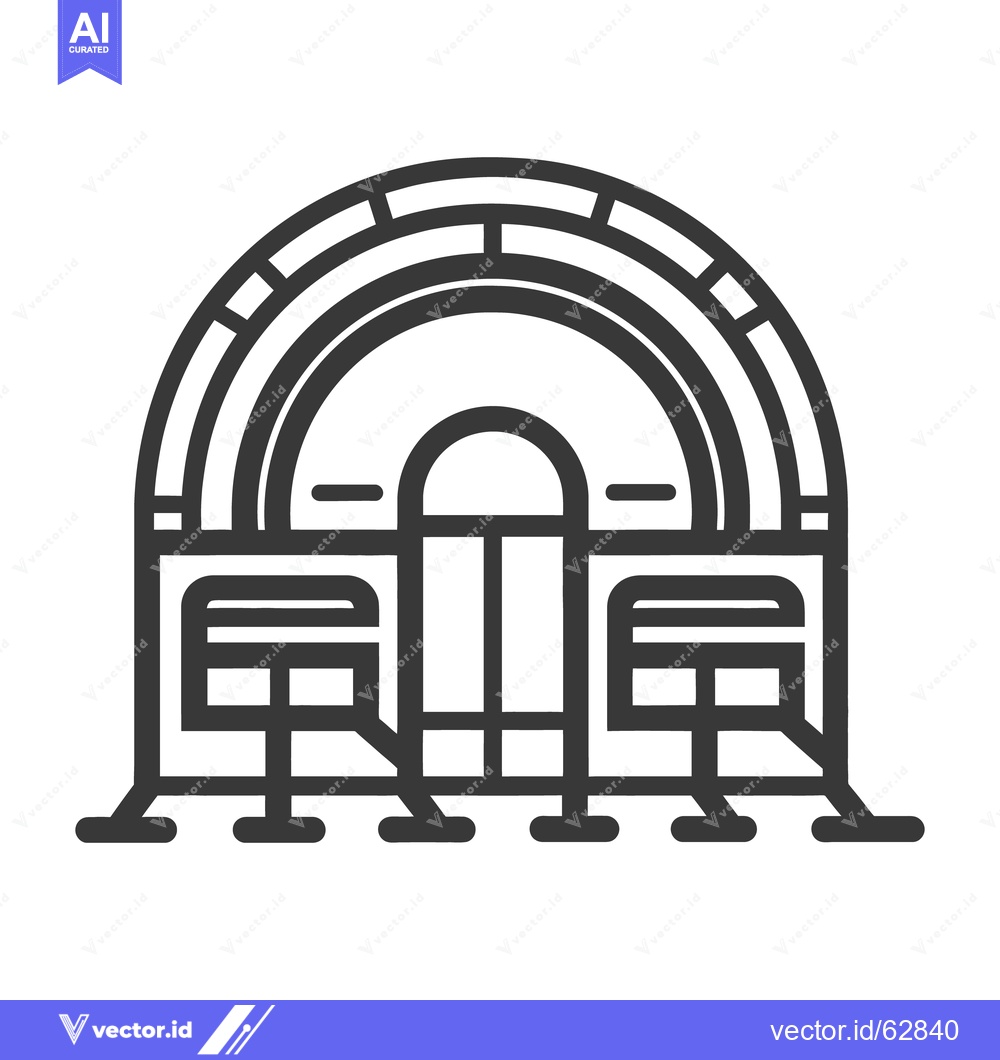 Premium Vector dari A stylized illustration showing an architectural arched structure with