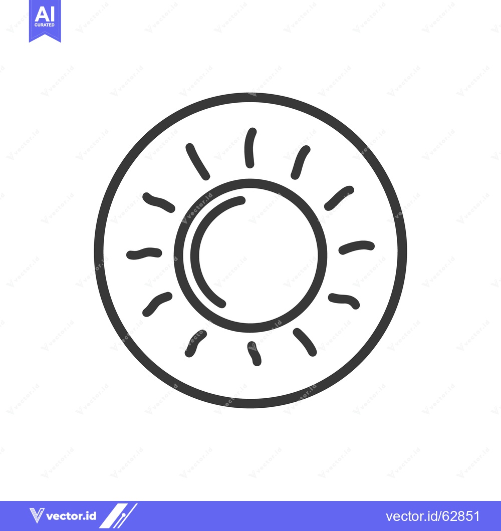 Premium Vector of A simple line drawing depicting a stylized radiant sun