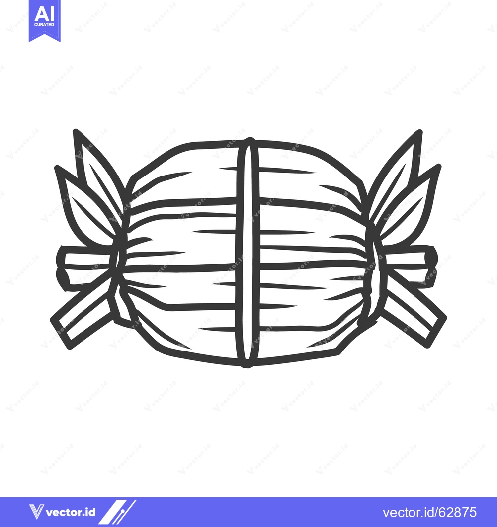 Premium Vector dari This image shows a stylized representation of a wrapped food item