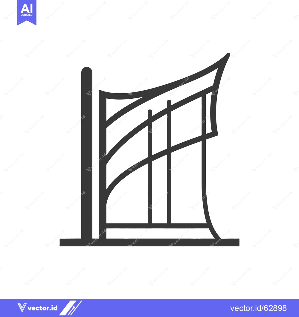 Premium Vector dari Stylized graphic illustration depicting a fluttering flag on a pole
