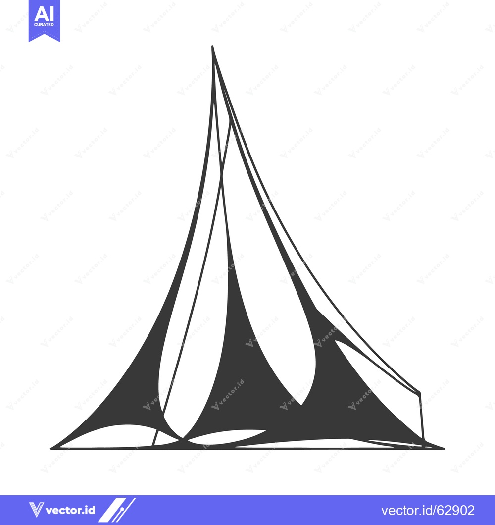 Premium Vector dari An abstract artistic representation of a tent structure with lines