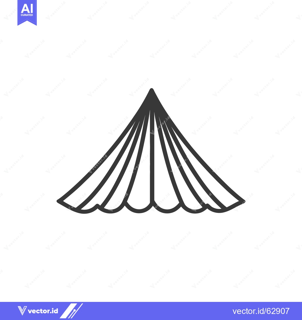Premium Vector dari An abstract monochrome illustration of a tent structure on white