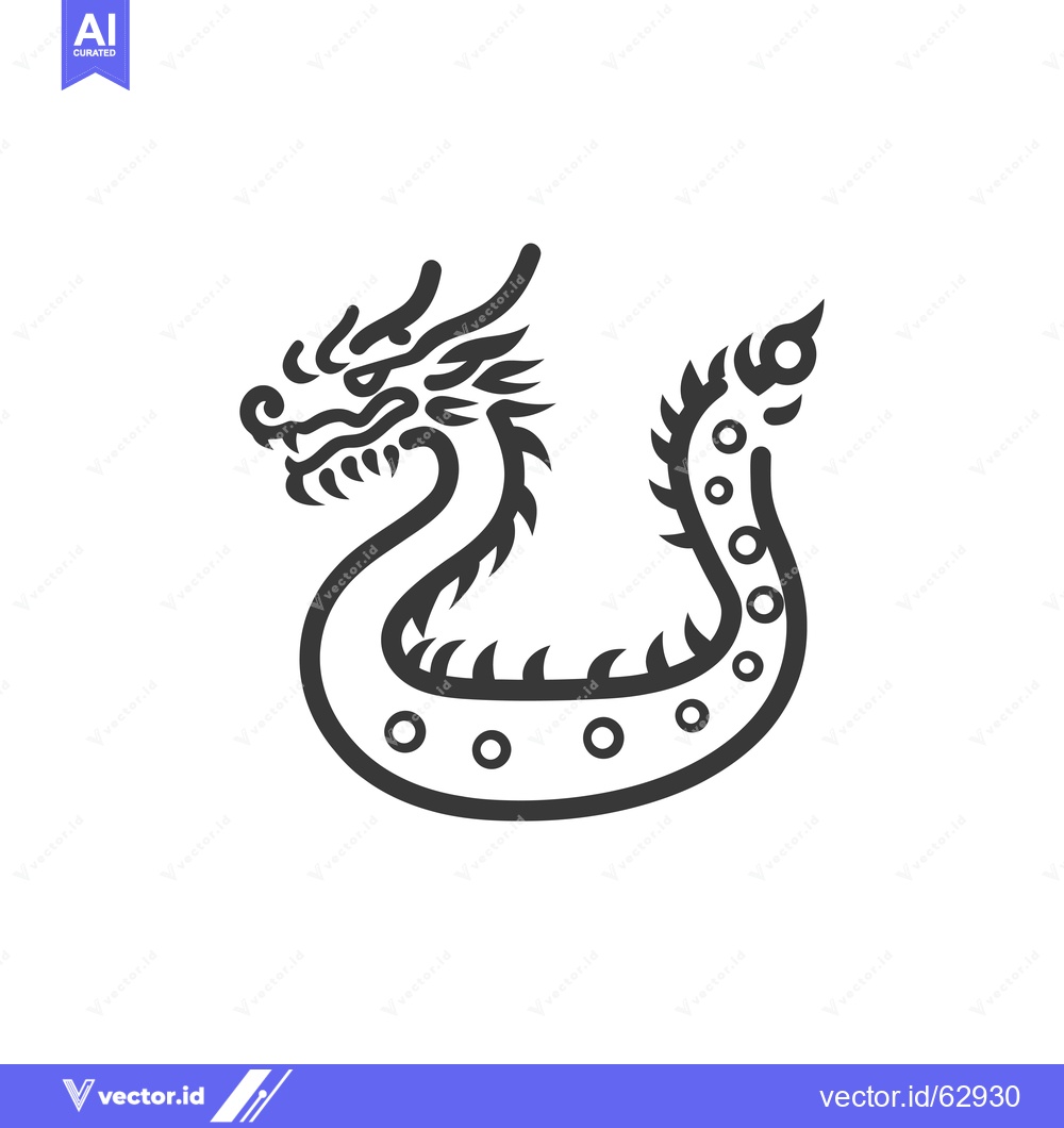 Premium Vector dari Black and White Line Art Dragon Boat Illustration