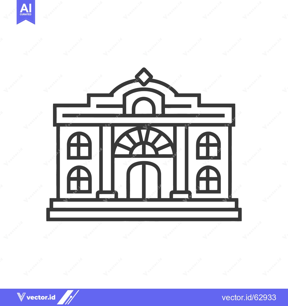 Premium Vector dari Simple architectural illustration of a building with multiple windows