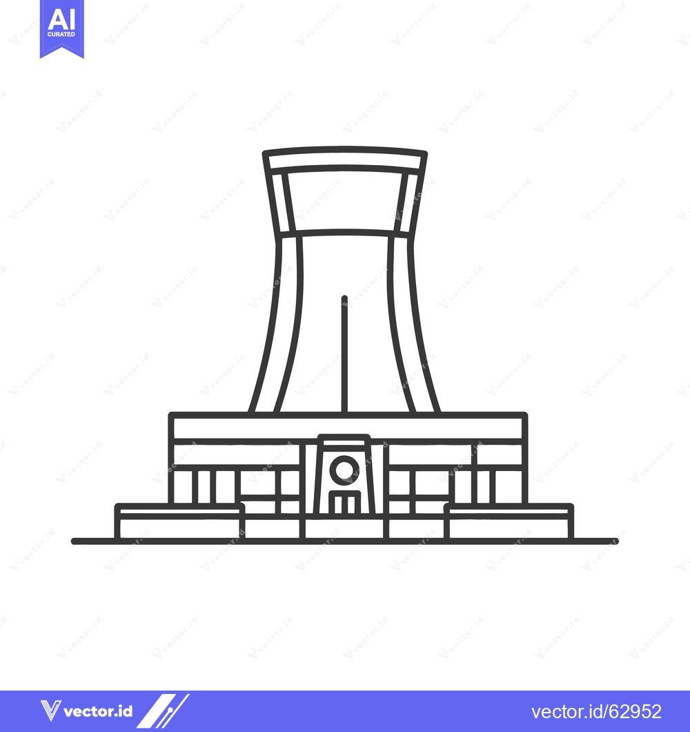 Premium Vector of A modern architectural outline illustration representing a tall struct