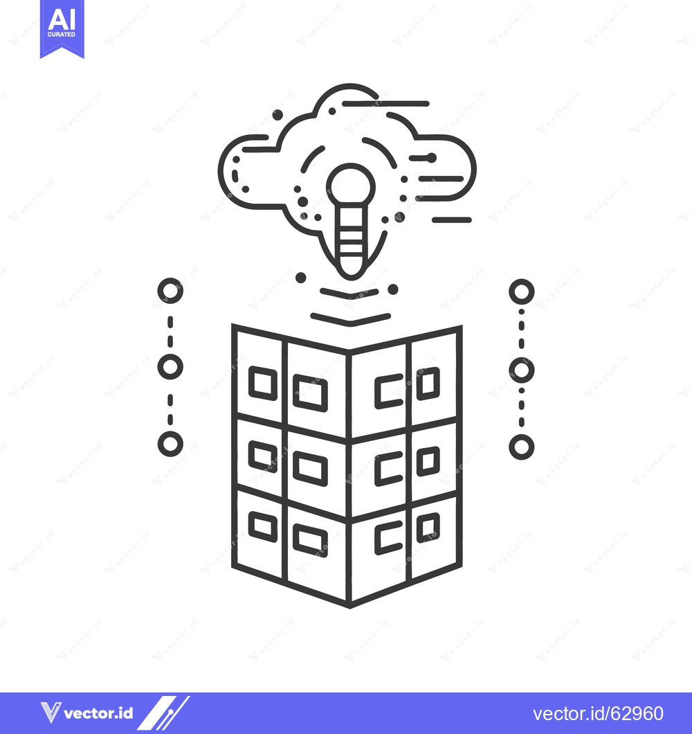 Premium Vector dari A conceptual illustration depicting cloud computing and data managemen