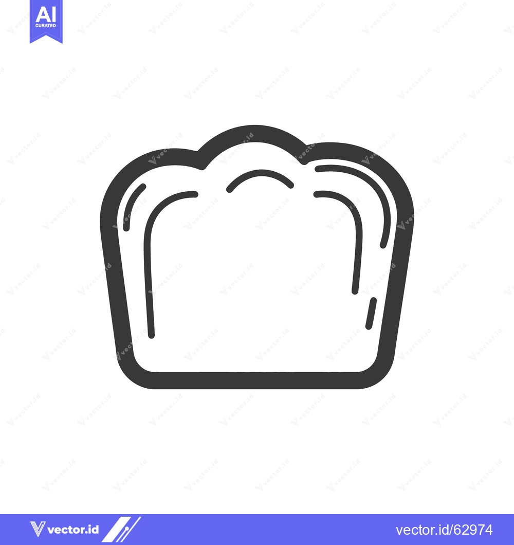Premium Vector dari A stylized illustration depicting a slice of fluffy bread