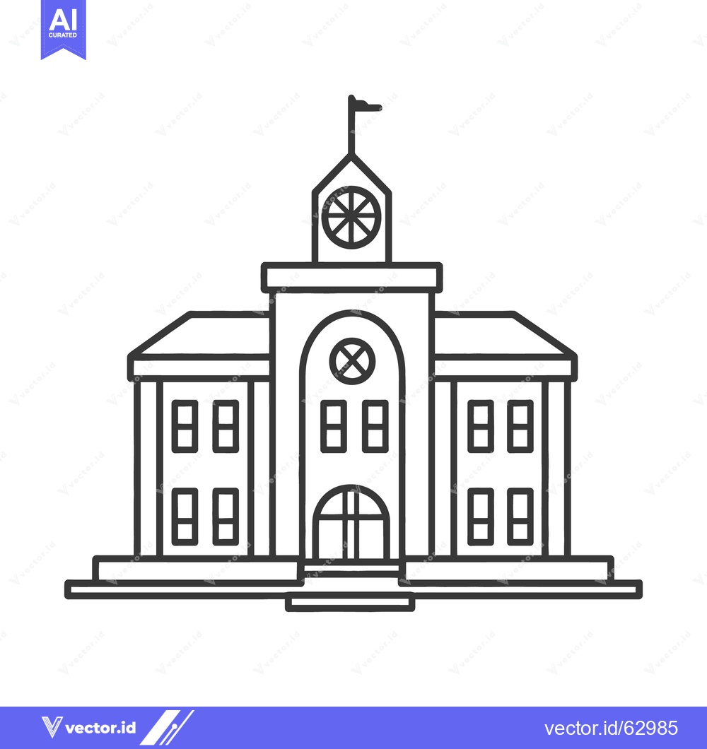 Premium Vector dari A simple monochrome architectural depiction of a building structure