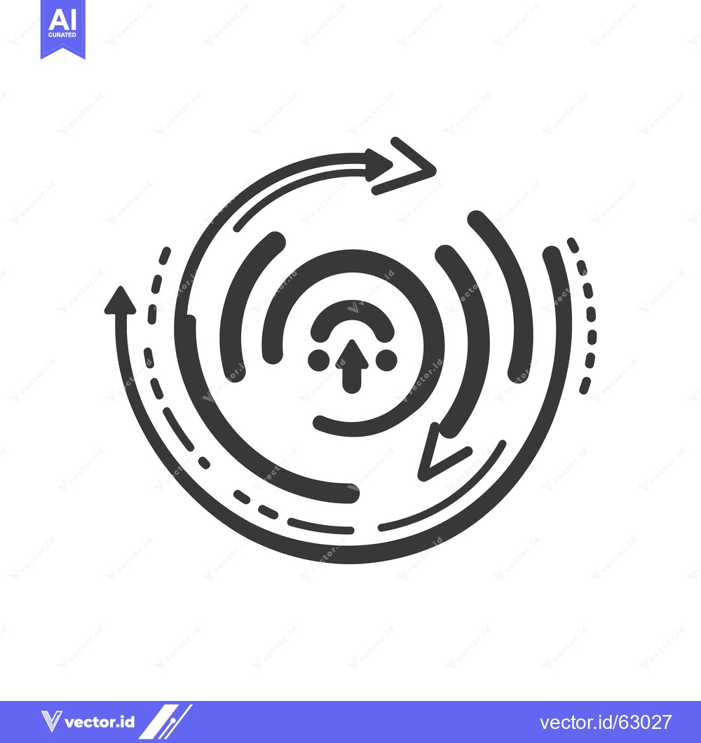 Premium Vector dari An abstract circular design showing arrows and a central symbol