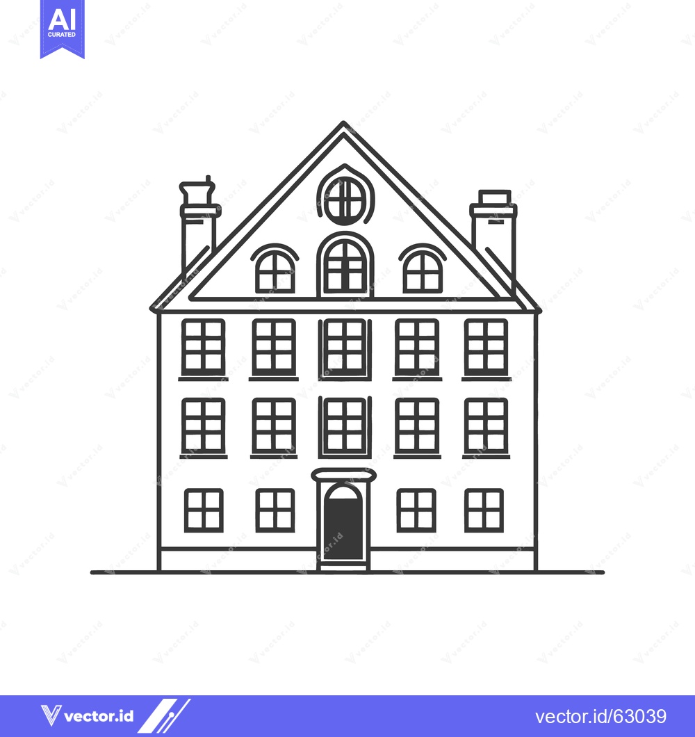 Premium Vector of An illustration of a tall multi story dwelling structure