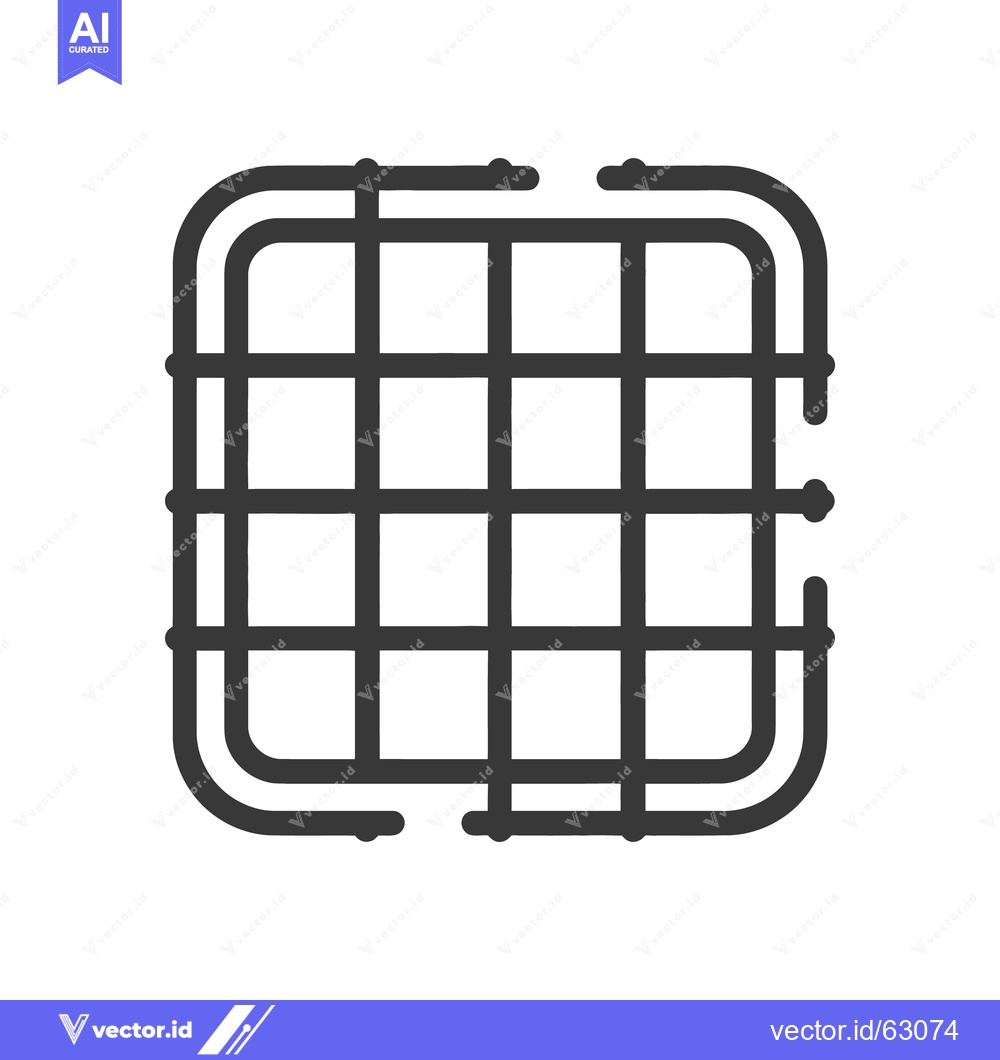 Premium Vector dari A square grid pattern composed of dark gray lines on white