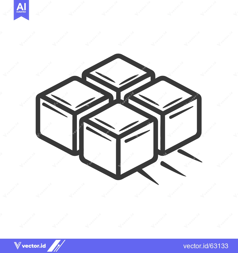 Premium Vector dari Four isometric cubes arranged in a square shape with arrows