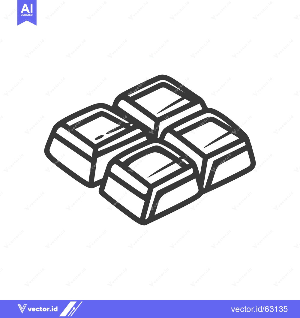 Premium Vector dari Four square pieces of what appears to be chocolate in a design