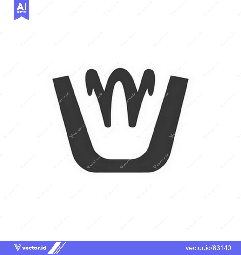 Premium Vector dari A stylized black symbol representing a hand gesture on white