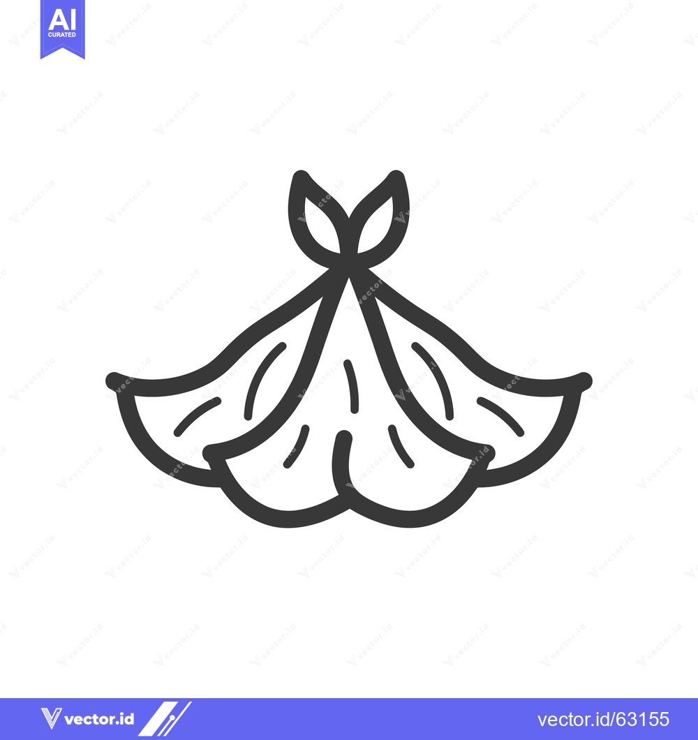 Premium Vector dari A stylized floral design with curved petal shaped elements