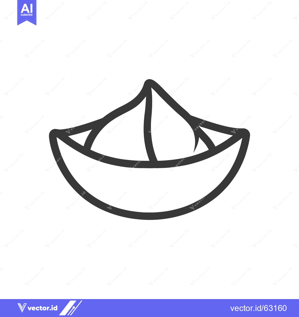Premium Vector of A stylized illustration depicting a single open nut inside a shell