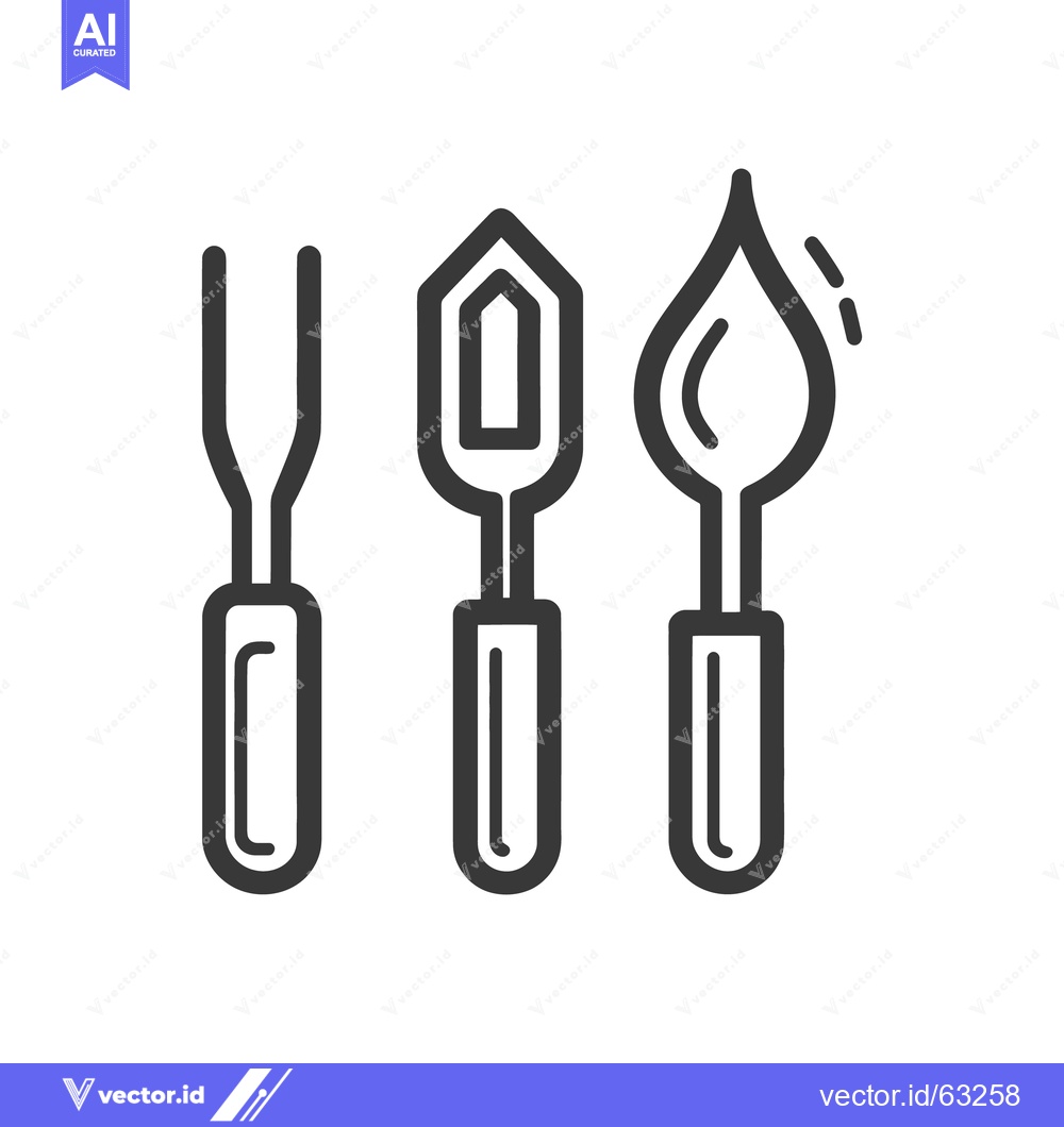 Premium Vector dari Three Different Garden Tools Designed With Simple Outlines